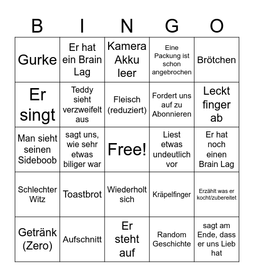 Uhr 444 Bingo Card