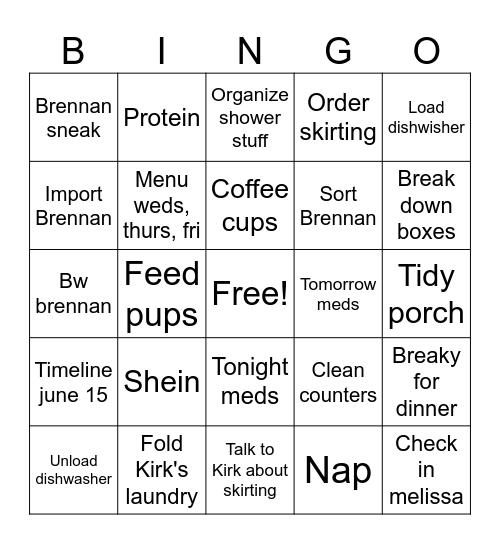 Rdwes Bingo Card