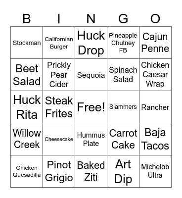 Server Bingo! Bingo Card