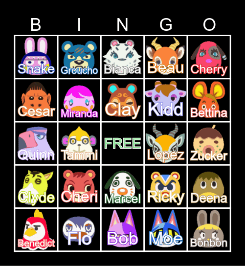 LUXIE VILLAGER HUNT 2023 Bingo Card