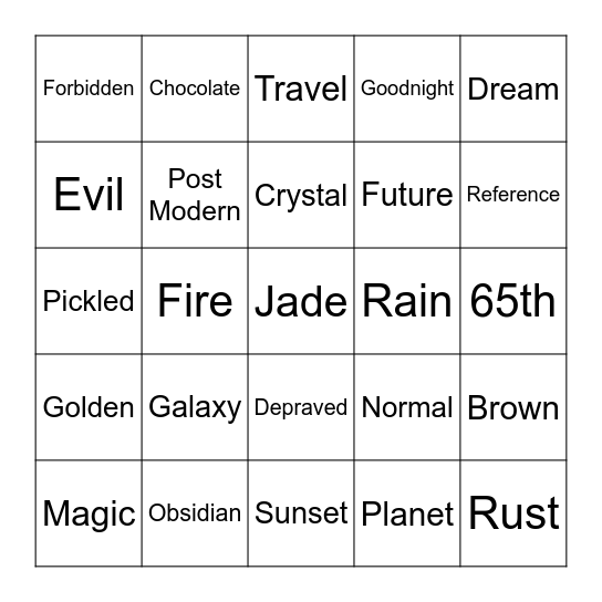 ANIMAL WELL EGG BINGO Card