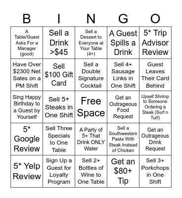 Smokehouse Summer Bingo! Bingo Card