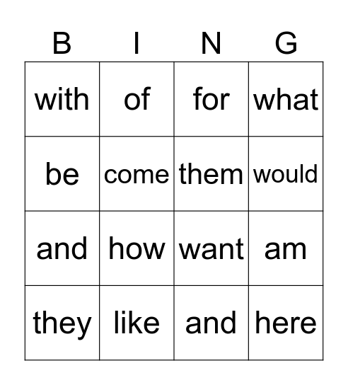 Bingo Card