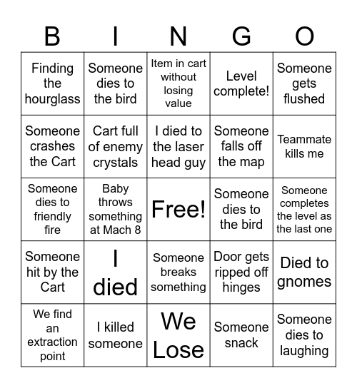 Repo Bingo Card