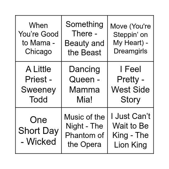 Game Two Bingo Card