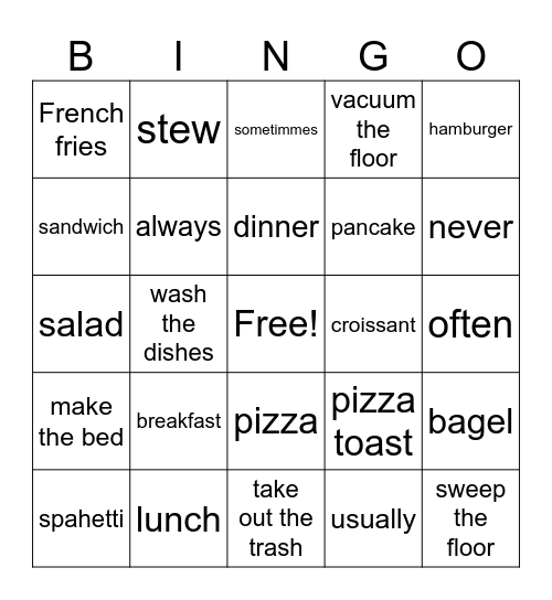 lHow ioften bingo! Bingo Card