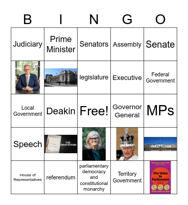 Australian Government Bingo Card