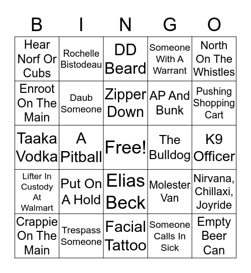 BC BINGO 5 Bingo Card