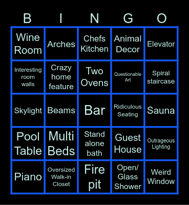 House Bingo Card