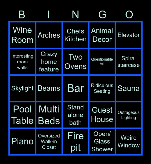 House Bingo Card