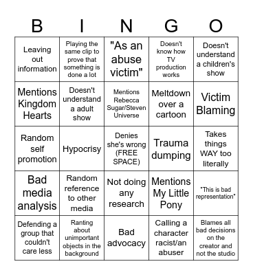 Lily Orchard Bingo Card