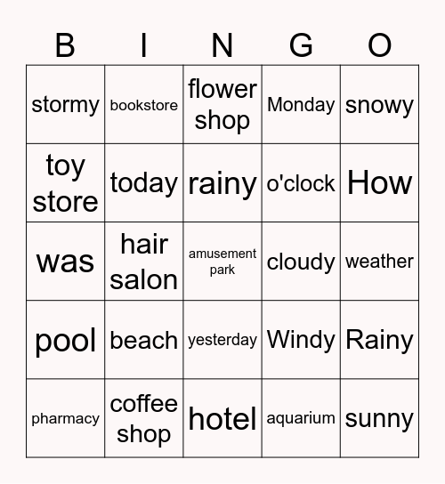 禎紘 Bingo Card