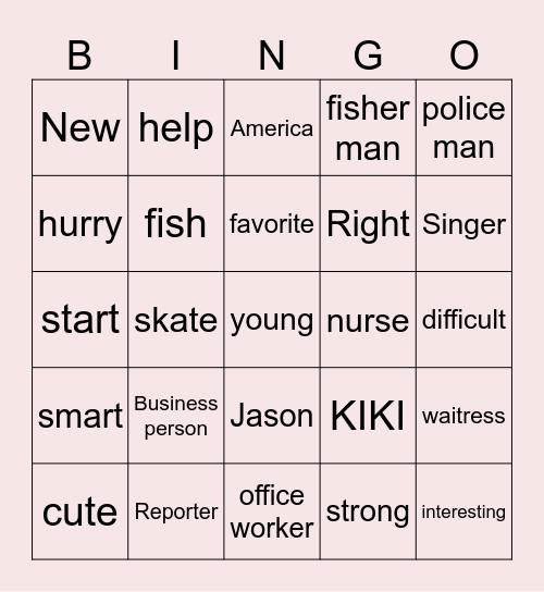 宸綺、禎紘(大滿貫一二課單字) Bingo Card