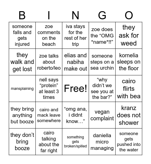 barbeque😇 Bingo Card