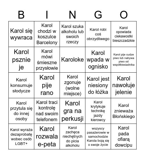 bingo bieszczadzkie Bingo Card