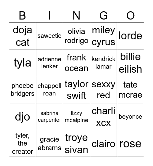 the summer i turned pretty season 3 music bingo Card