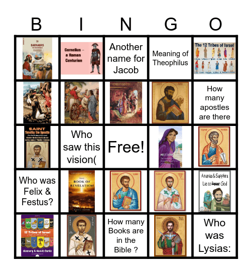 IMAGINE  BINGO Card