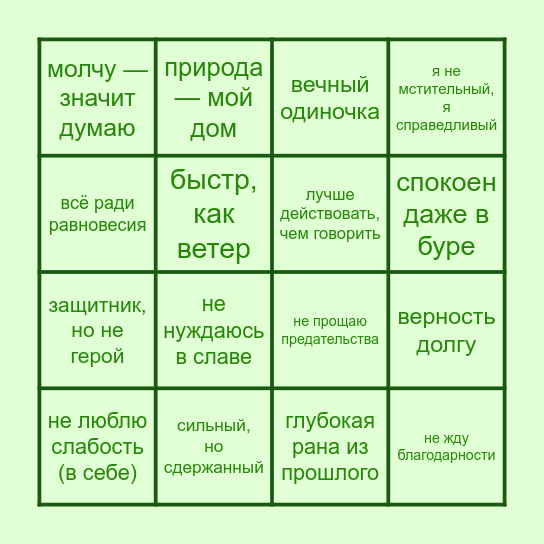 Wind Archer Cookie Bingo Card