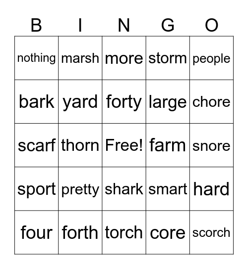 Lessons 77 &  78 Bingo Card