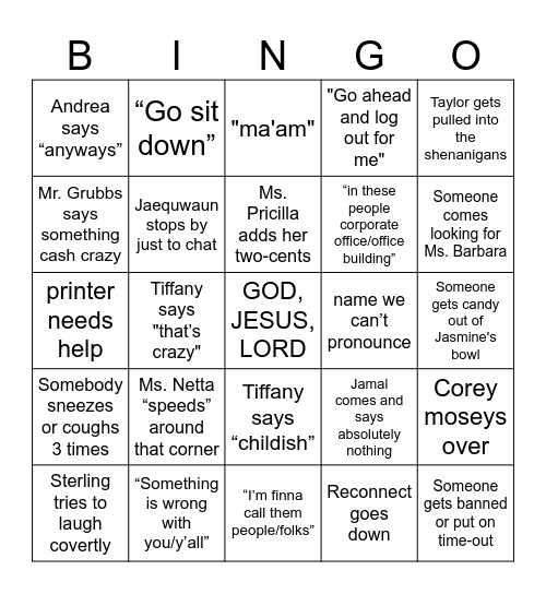 birds are chirping Bingo Card