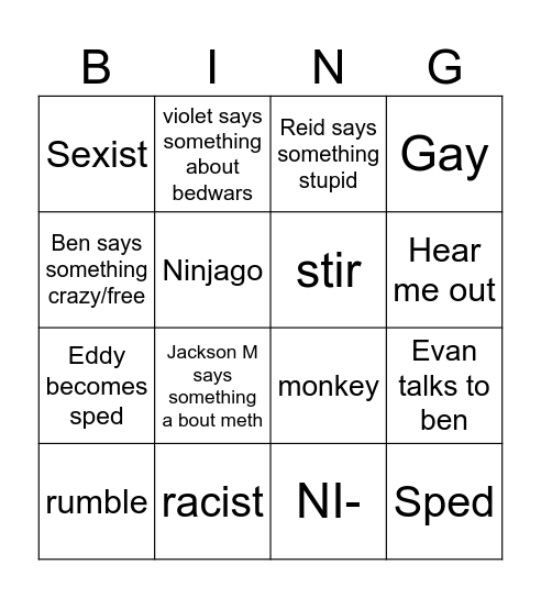 Ms stock bingo Card