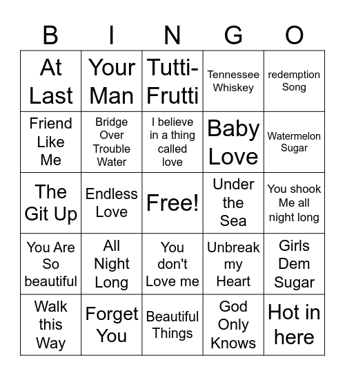 AM 7 Heating Up Bingo Card