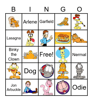Garfield Bingo Card