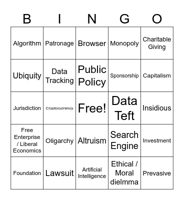 Tech Giants Bingo Card