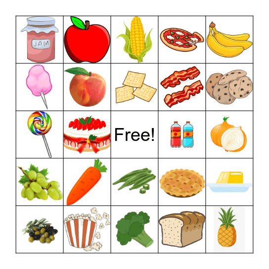 Food Month Bingo Card