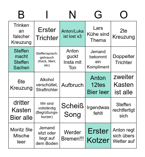 Vatertag2025 Bingo Card