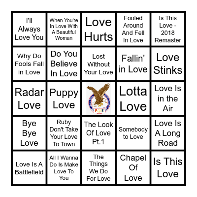 LOVE Bingo Card