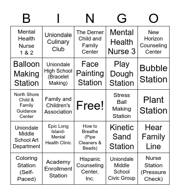 Mind Matters Bingo Card