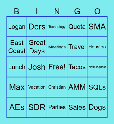 Squad 5 Bingo! Bingo Card