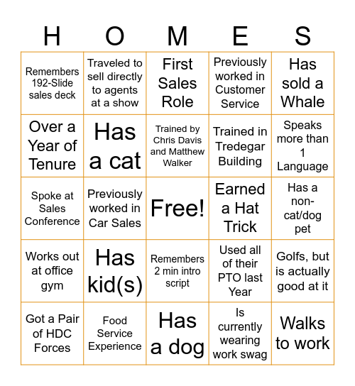 Psi Happy Hour Bingo Card