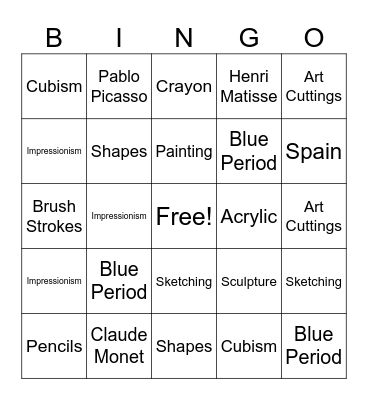 ART BINGO Card