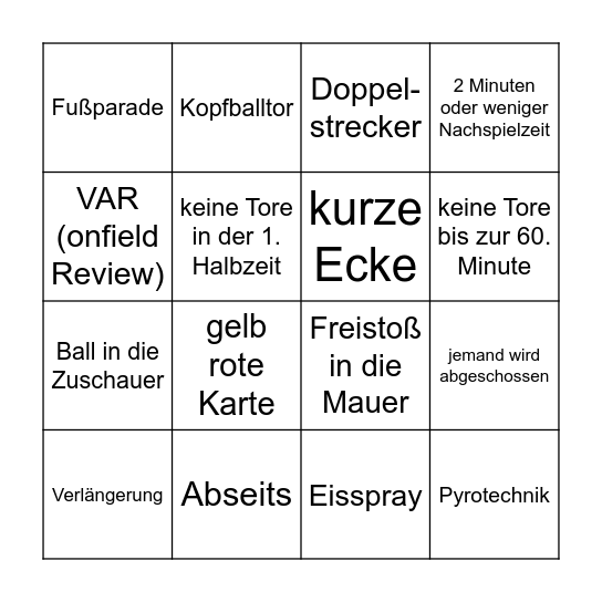 CL FINALE 2025 Bingo Card
