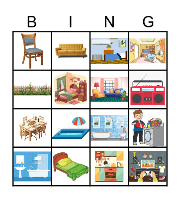 Rooms of a House Bingo Card