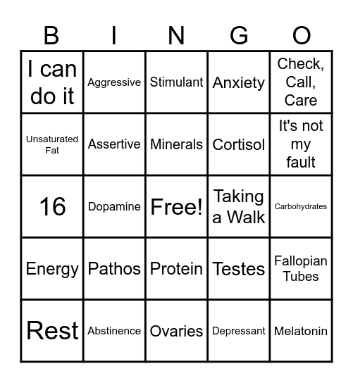 Health Final Bingo! Bingo Card