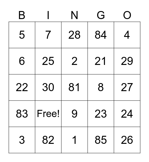 EID MUBARAK Bingo Card