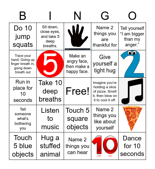 Kye’s Coping Sheet Bingo Card