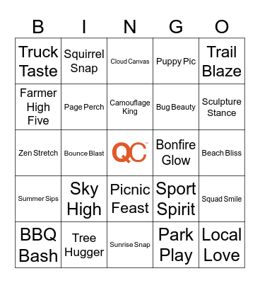 Snap & Go Bingo Card