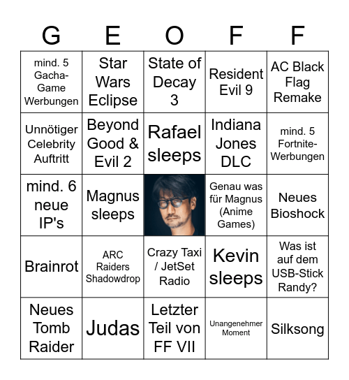 Summer Games Fest 2025 Bingo Card