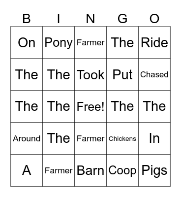 Partaridth Bingo Card