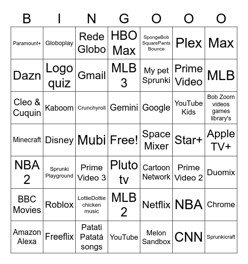 Apps & Games 🎮🕹️p Bingo Card