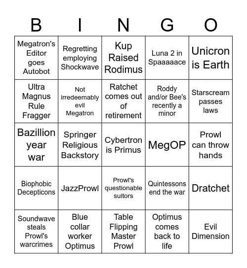 "If you get a row, you take a shot!" - Swerve Bingo Card