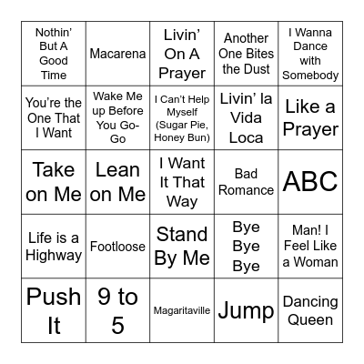 OCU Music Bingo Card