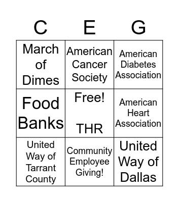 CEG BINGO! Bingo Card