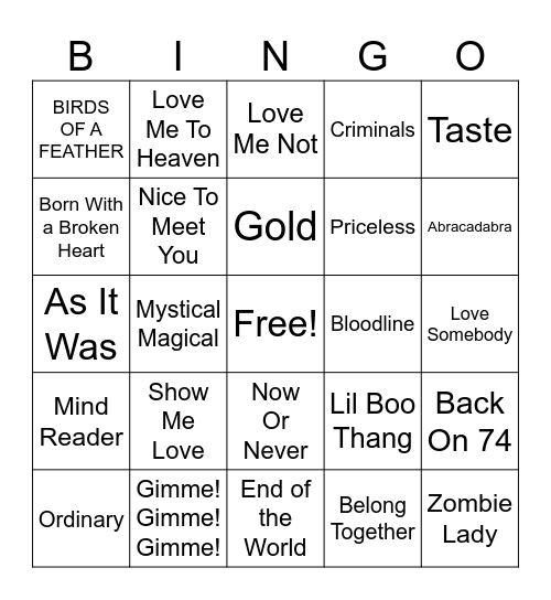 Mood Booster Bingo Card