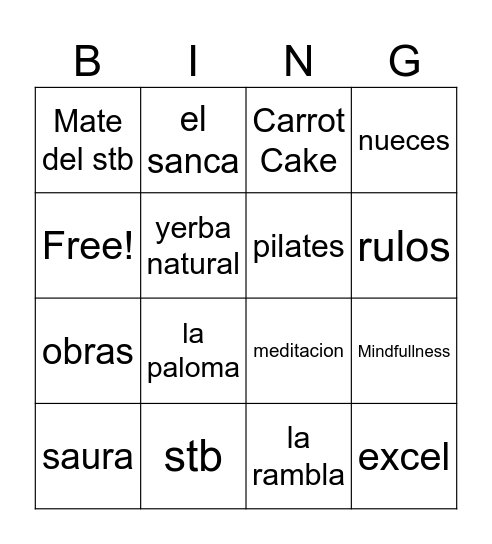 INES Bingo Card