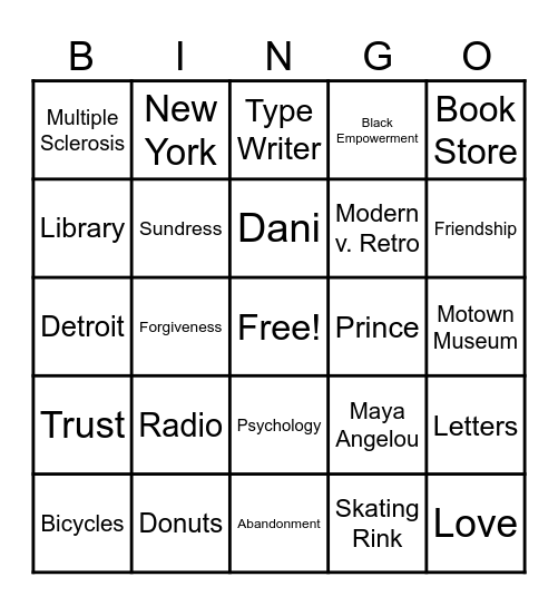 Love Radio Bingo Card